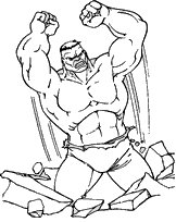 coloriage hulk fracasse tout